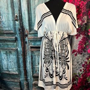 x-large black and white dress